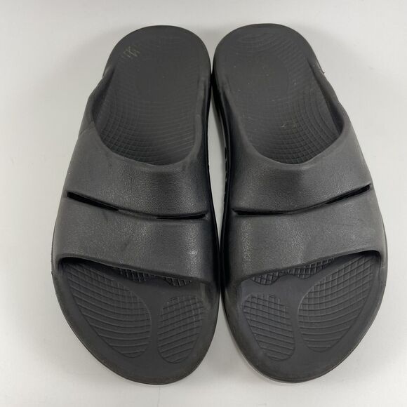 Oofos Ooahh Slide Sandals Womens Size 7 Black Comfort Recovery Mens 5 - Picture 3 of 9